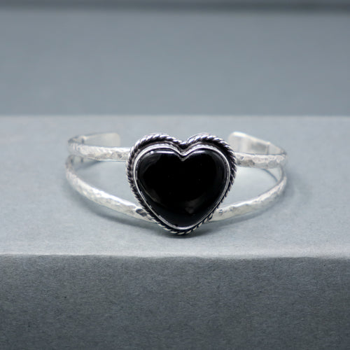 Onyx Heart Split Cuff