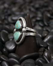 Load image into Gallery viewer, Double Turquoise Ring size 7