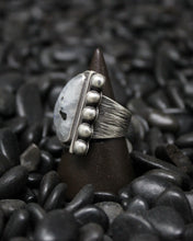 Load image into Gallery viewer, Dotted Moonstone Ring size 7.75