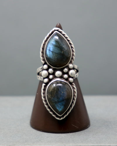 Double Labradorite Ring size 7.25
