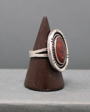 Load image into Gallery viewer, Red Moss Agate Ring size 9.5