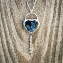 Load image into Gallery viewer, Pietersite Heart with Chain Dangles