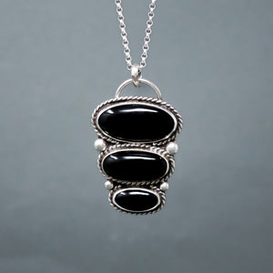 Triple Onyx Necklace