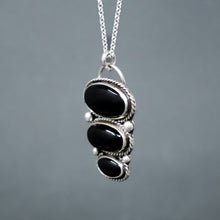 Load image into Gallery viewer, Triple Onyx Necklace