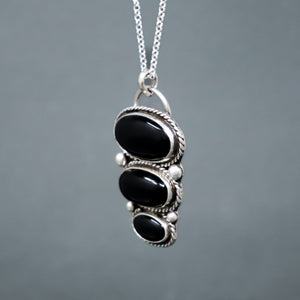 Triple Onyx Necklace