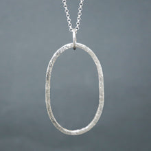 Load image into Gallery viewer, Hammered Oval Necklace