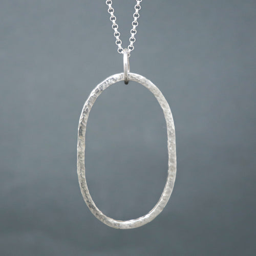 Hammered Oval Necklace