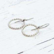 Load image into Gallery viewer, Small Twisted Wire Circle Earrings