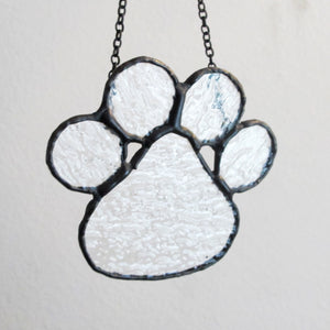 Clear Textured Paw Print