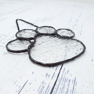 Clear Textured Paw Print